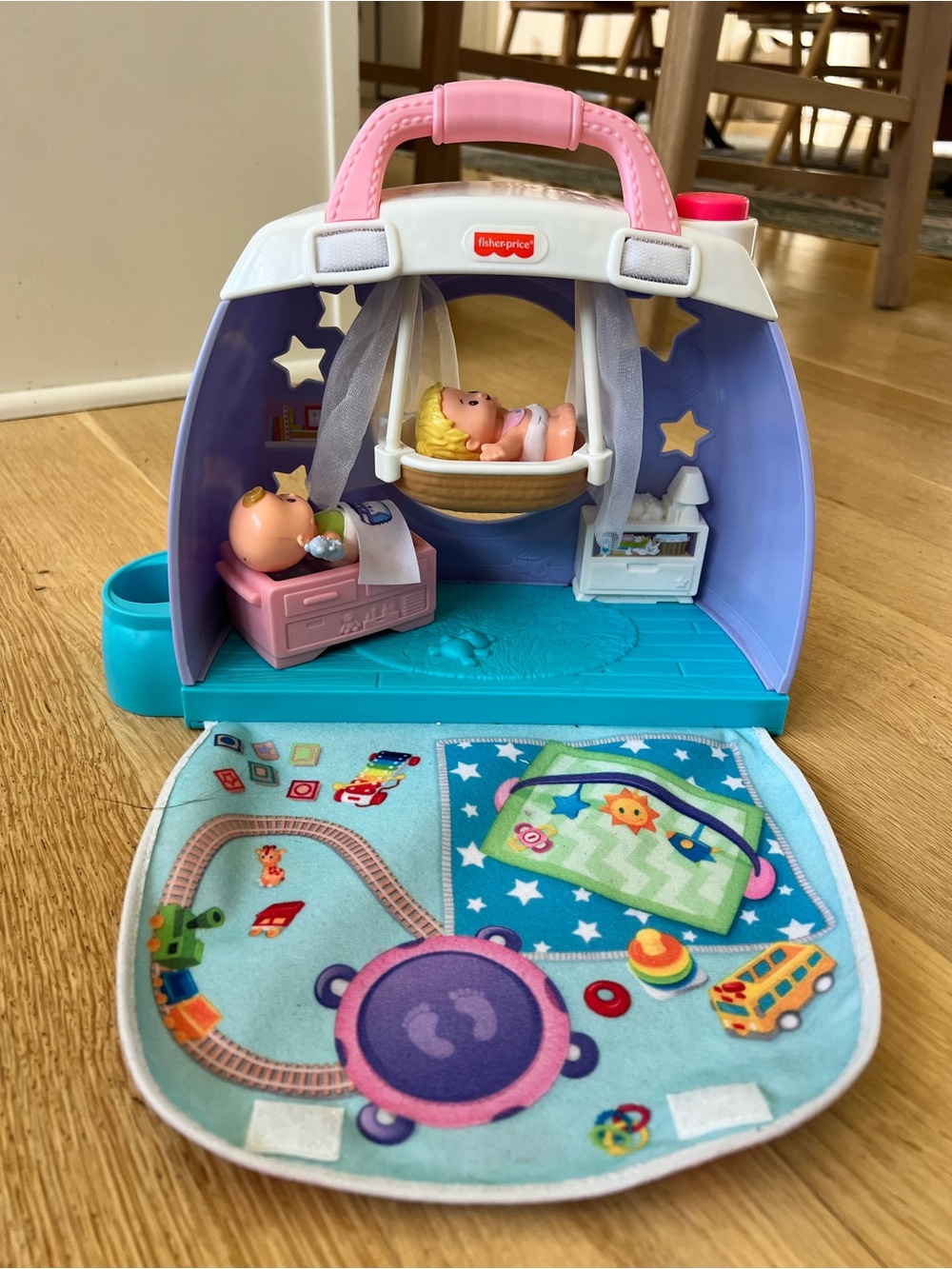 Fisher-Price Pink, Blue and Purple Little People Nursery Carry Case Playset